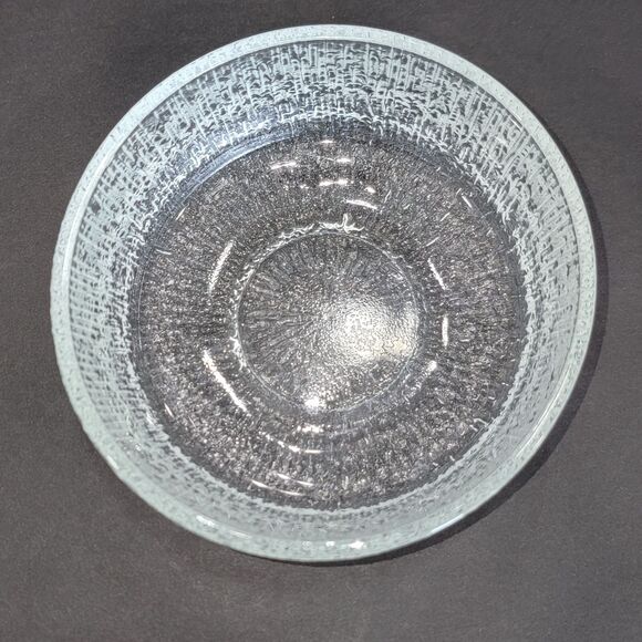 Vintage Indiana Glass Crystal Ice Textured 5" Bowl Dessert Fruit Salad Cereal - Picture 3 of 5
